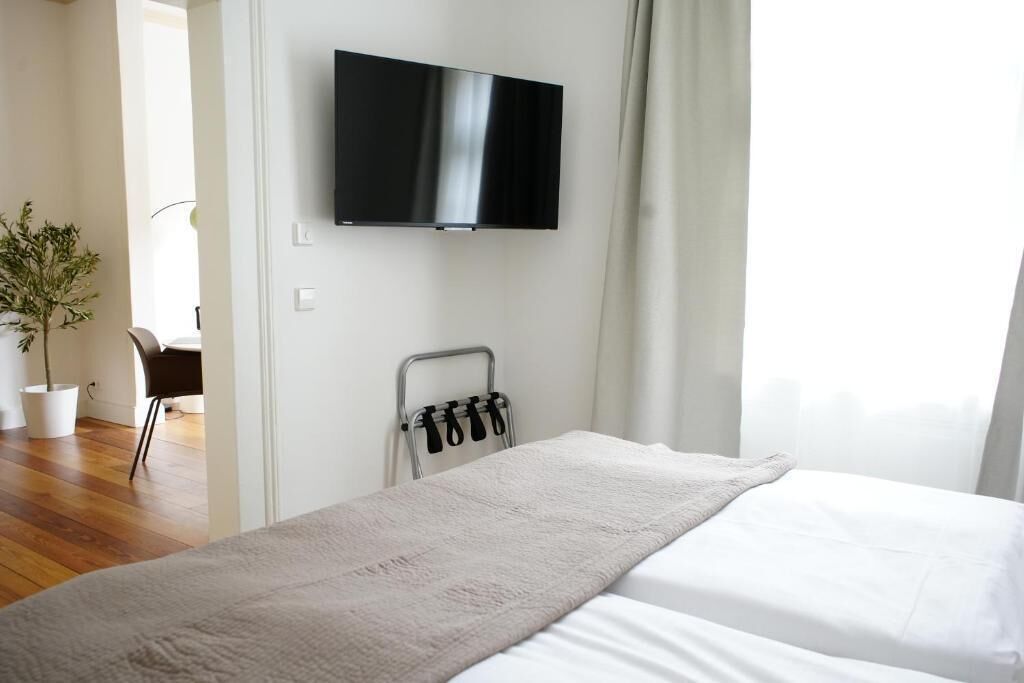 Deluxe-lejlighed - 1 kingsize-seng med sovesofa - køkken - byudsigt