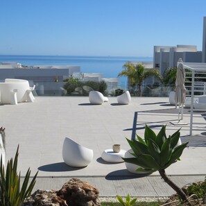 Terrace/patio - Spacious apartment with sea view in Luxury Resort (Manilva)
