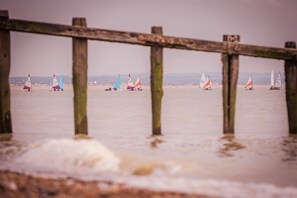 Vlak bij het strand