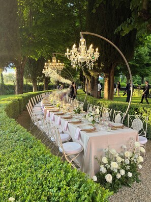 Aussenbereich für Bankette