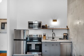 Appartement Deluxe, 2 chambres, cuisine, vue ville | Cuisine privée