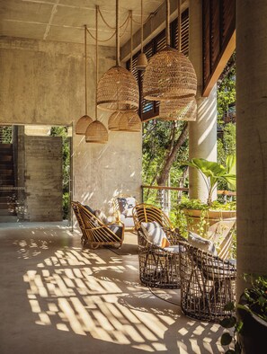 Terrace/patio - Stunning 2BR Jungle Oasis Tulum | Gym | Coworking (Tulum)