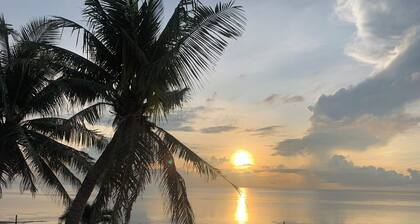 A secluded stunning villa by the beach.