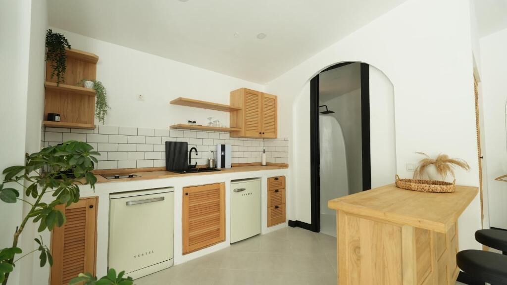 Häämatkatalo, 1 makuuhuone, yksityinen uima-allas, vuoristonäköala | Yksityinen keittiö