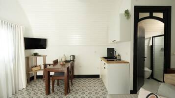 Comfort-talo, 1 makuuhuone, yksityinen uima-allas, näköala puutarhaan | Sisätilat