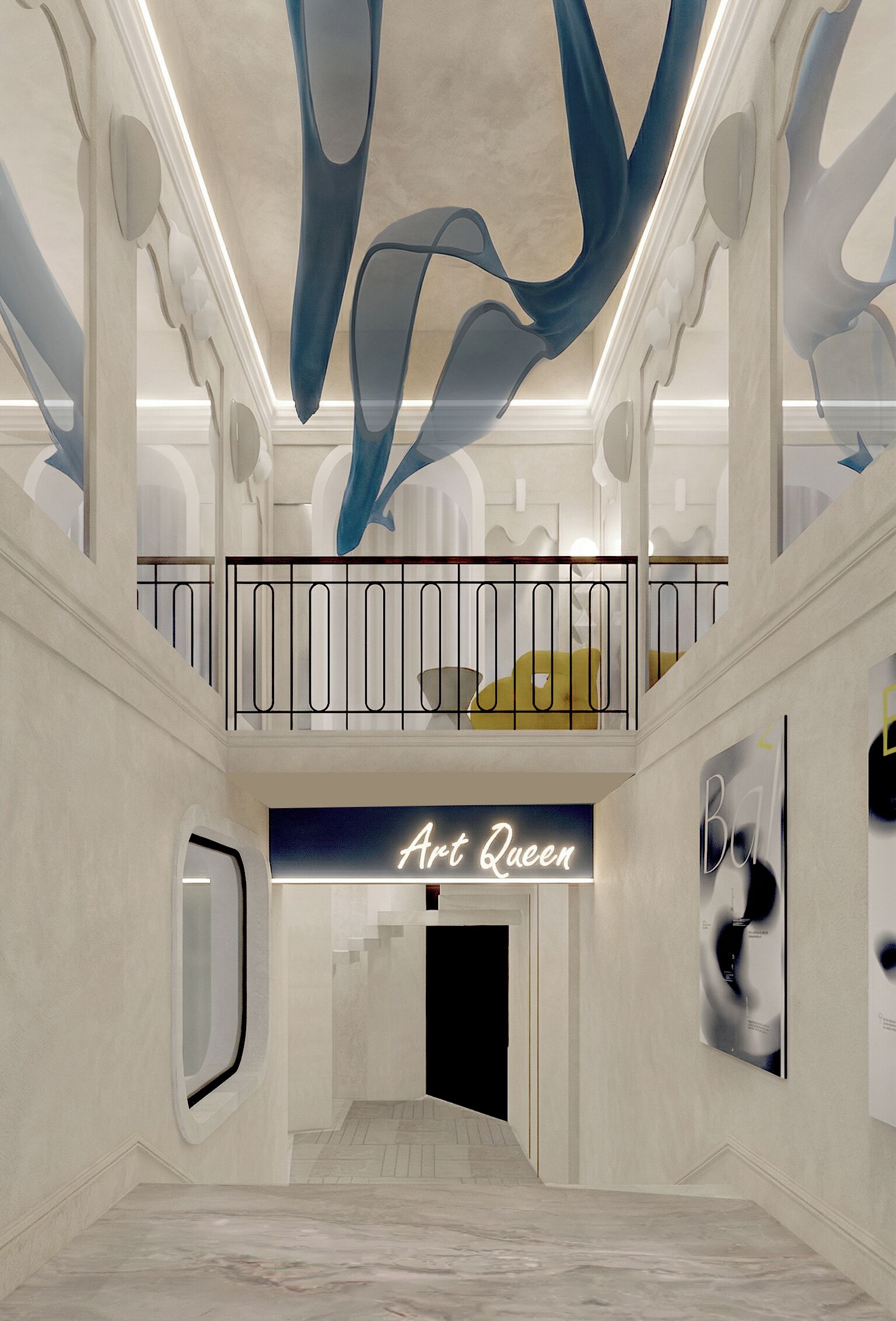 Interior entrance