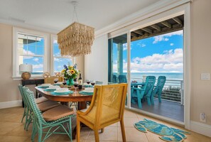 Dining - Direct Beachfront Home | Elevator & Ocean Views (Flagler Beach)