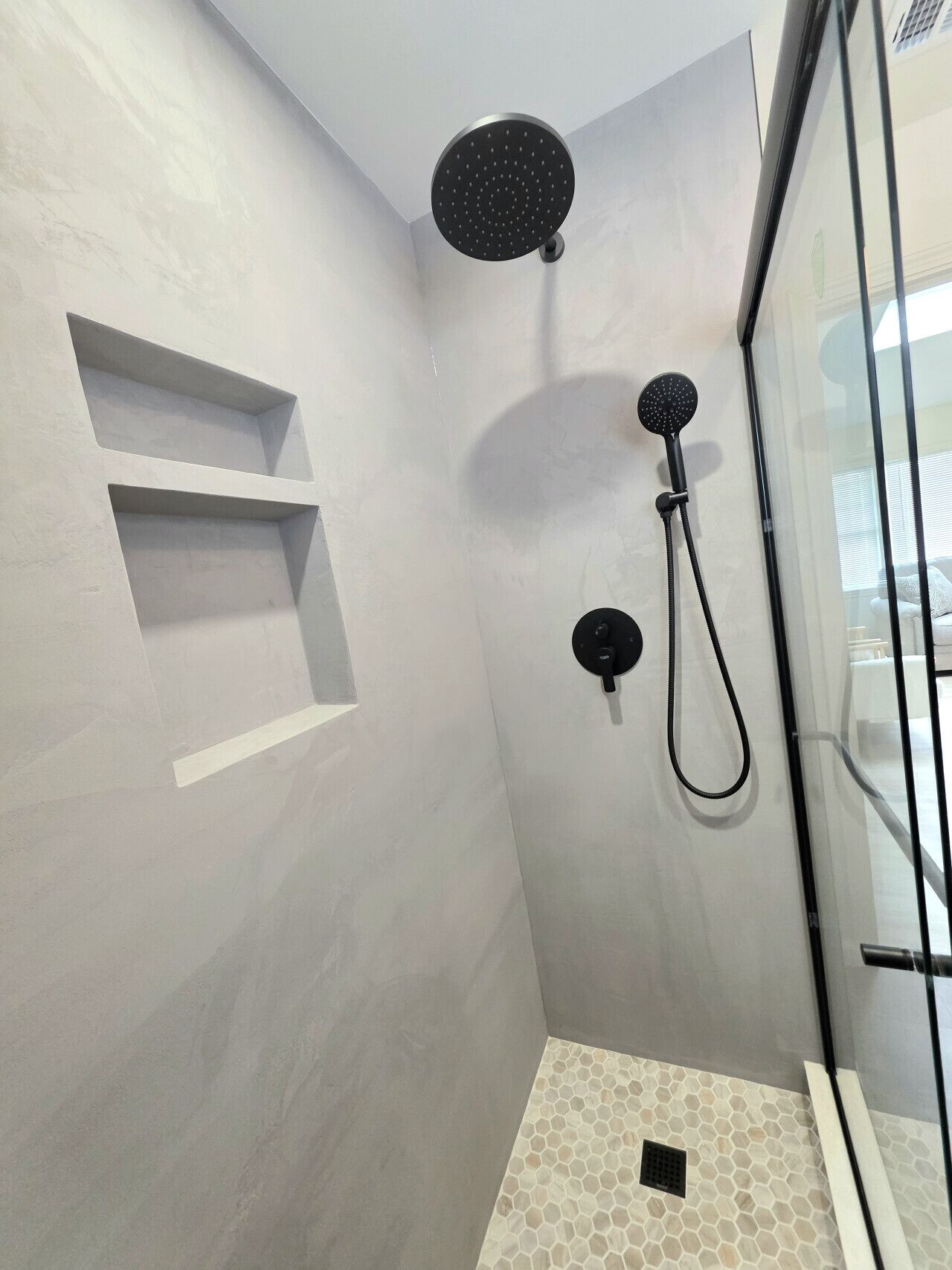 Hair dryer, towels