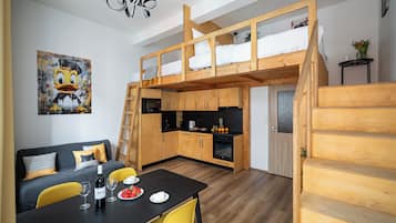 Deluxe-Apartment, Stadtblick | Wohnbereich