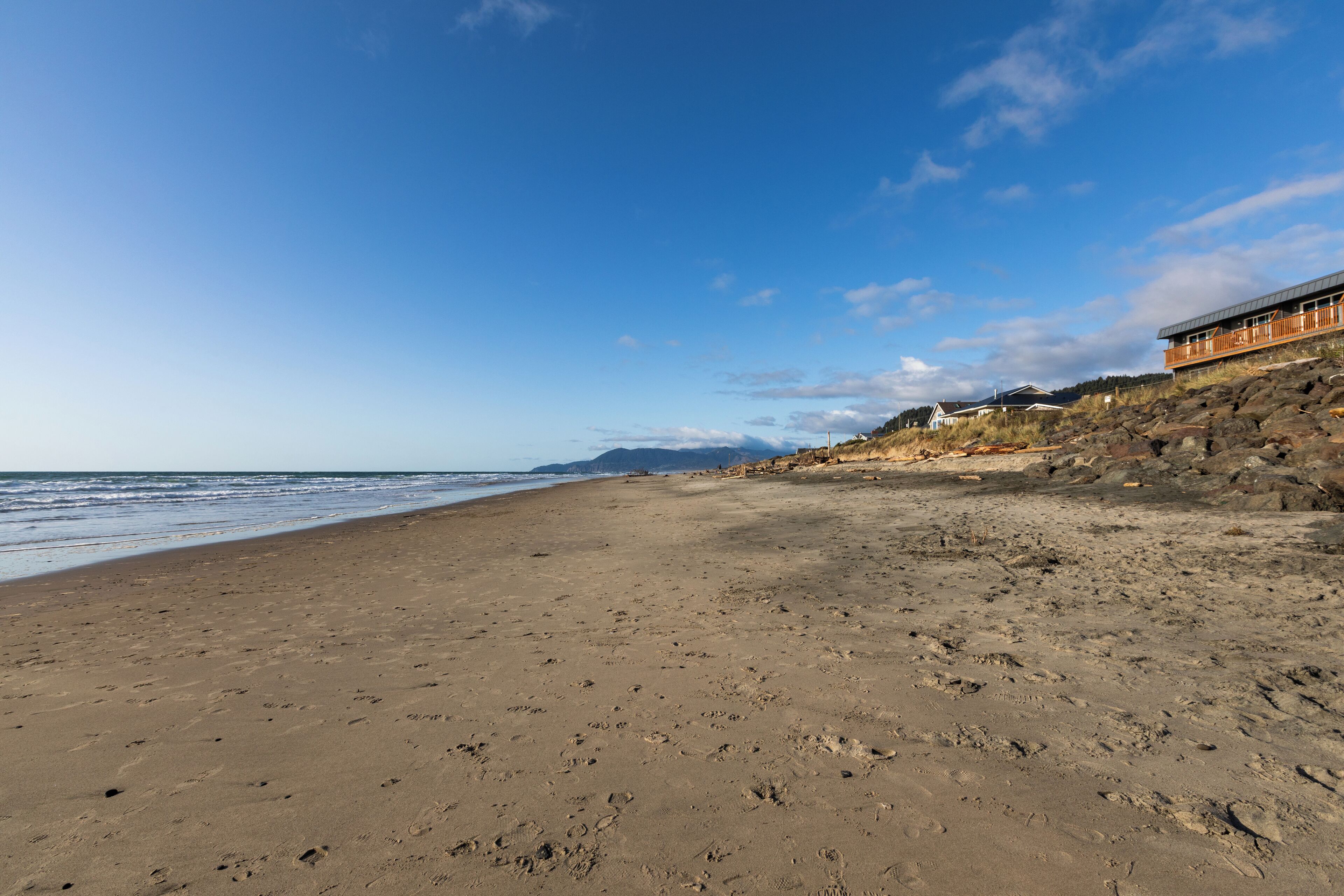 On the beach, white sand