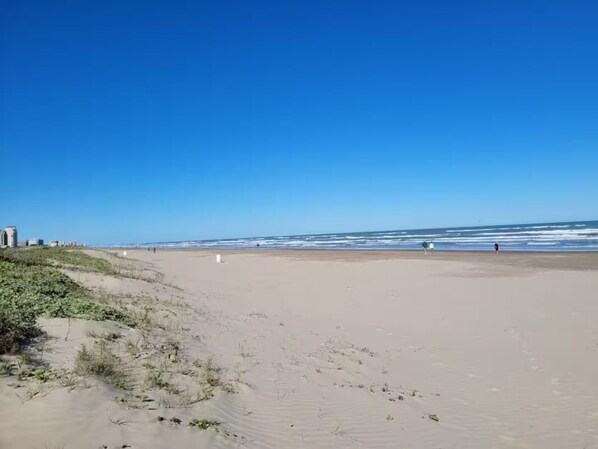 On the beach, sun-loungers, beach towels - SpaceX Launches and Fun Filled Family Beach Days - 1st Floor 2BR/2BA Condo (South Padre Island)