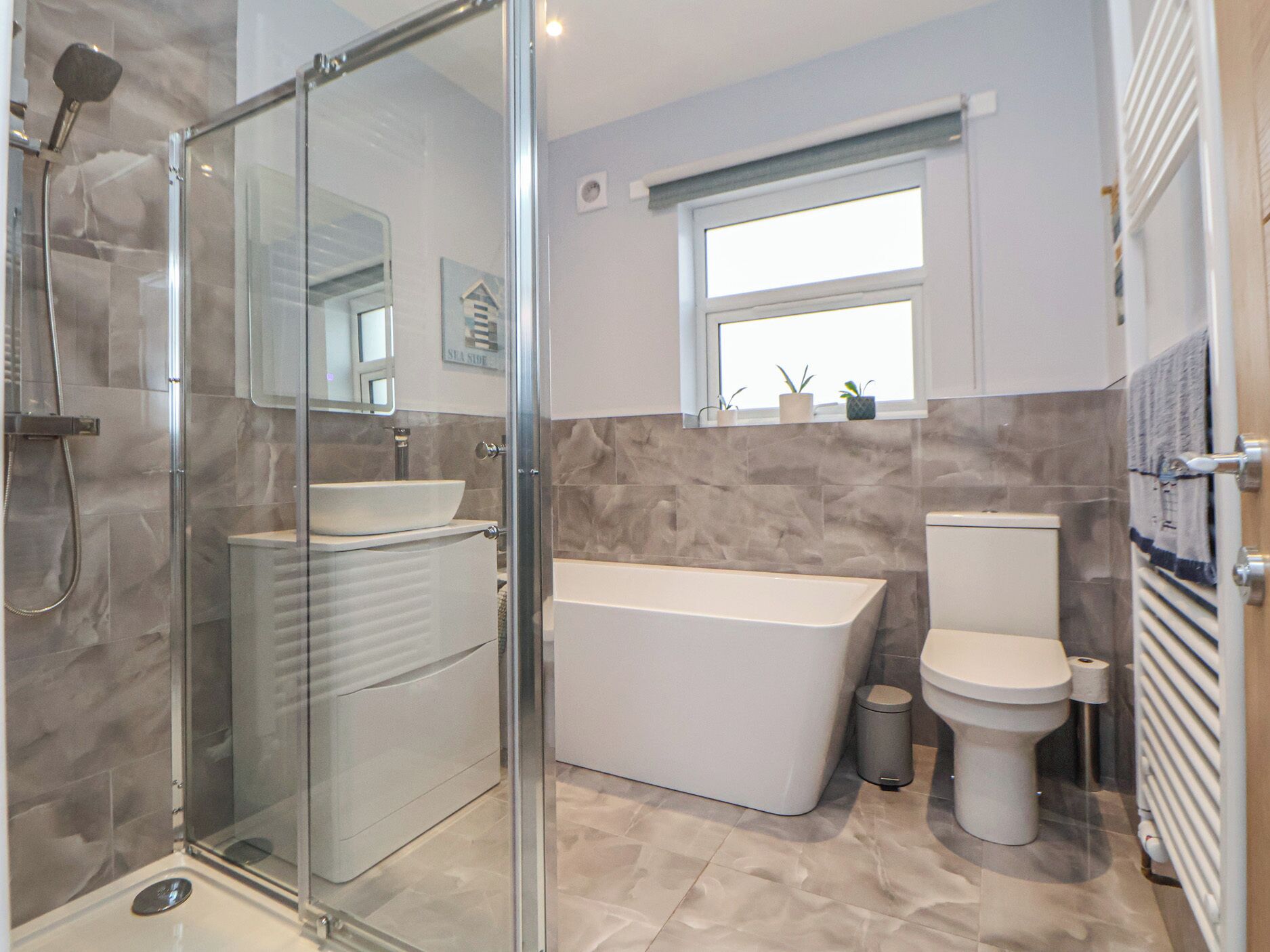 Shower, hair dryer
