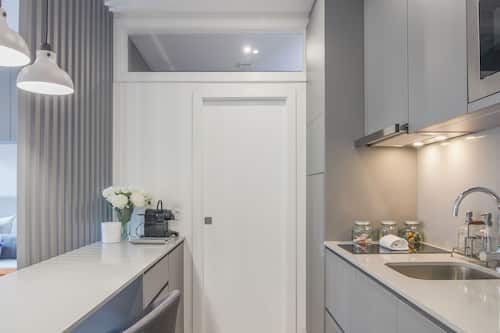 Comfort-Studio, Stadtblick | Eigene Küche