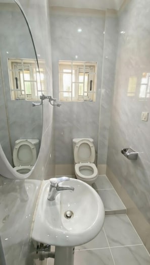 Towels, soap, toilet paper