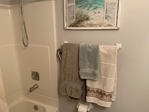 Haartrockner, Handtücher, Seife, Toilettenpapier