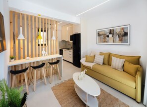 Deluxe Duplex, Mountain View | Living area - Nicole Collection - Meganisi Cove Suites (Meganisi)