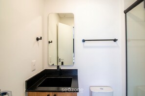 Apartment | Bathroom | Slippers - Apt. w/ AC in Trindade, Floripa Tst001 (Florianópolis)