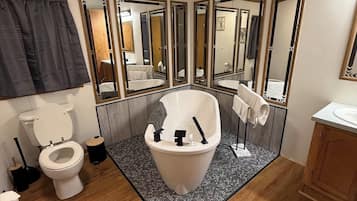 Towels, soap, toilet paper