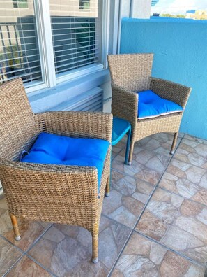 Terrace/patio - NEW Wonderful Ocean View Studio in Daytona Beach! (Daytona Beach)