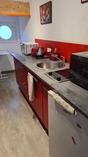 Private kitchen - Comfortable apartment in private property overlooking flower garden (Lys-Haut-Layon)