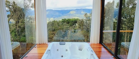 Cabana, vista para o vale | Parte interna