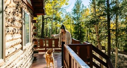 Mountain Haus - Cozy Pet Friendly Cabin with Views, Hot Tub & Fire Table