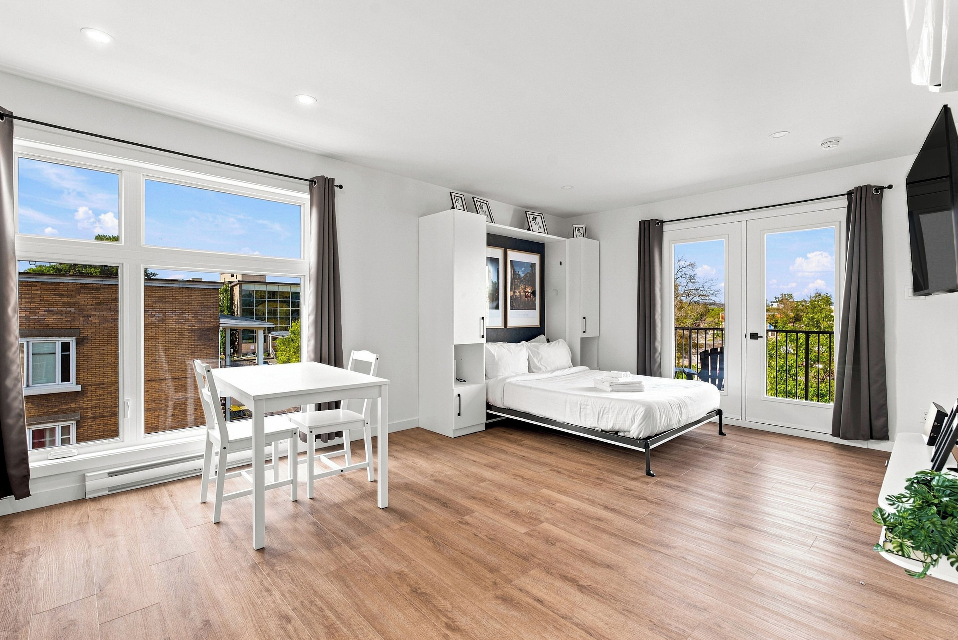 Studio classique, balcon