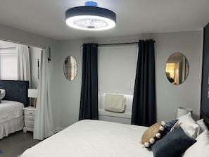 2 bedrooms, iron/ironing board, WiFi, bed sheets