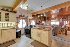 Interior - Private Dock & Views! Family Home on Paradise Lake (Carp Lake)