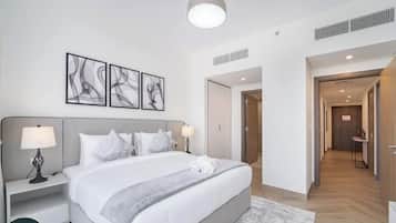 Luksusleilighet, balkong, byutsikt