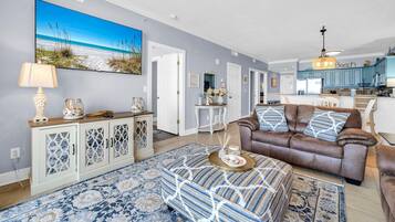Appart'hôtel, plusieurs lits (Ocean Villa 404) | Coin séjour
