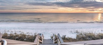 Top Floor Beachfront Condo - Gulf & Pool Views + Walk to Santa Rosa Restaurants