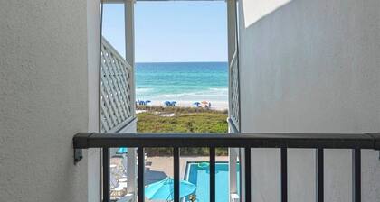 Top Floor Beachfront Condo - Gulf & Pool Views + Walk to Santa Rosa Restaurants