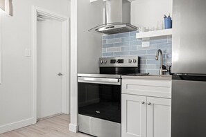 Fridge, microwave, oven, stovetop - Studio w/ King Bed | Heated Pool, Steps to Beach! (Clearwater)