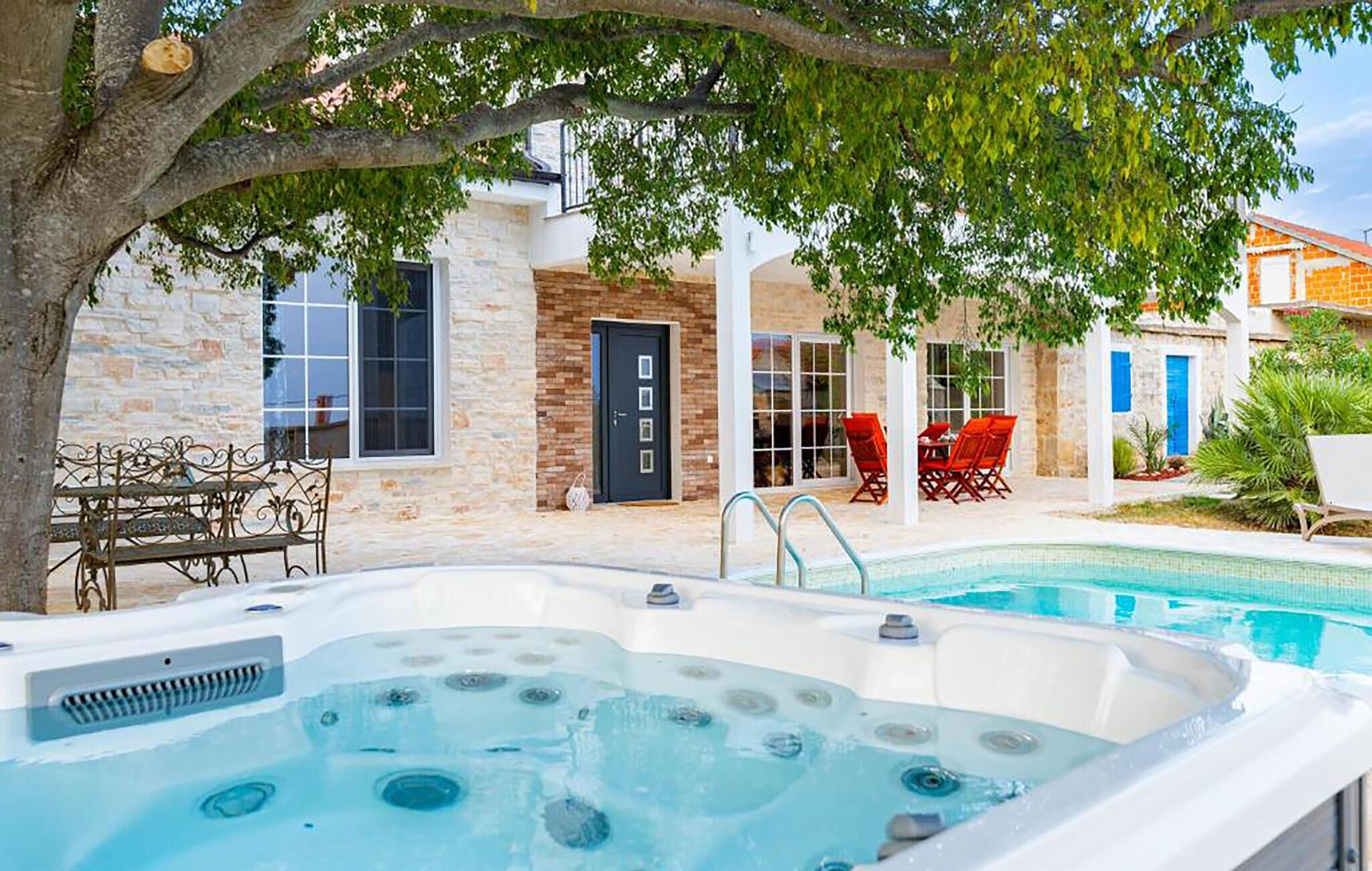 A heated pool