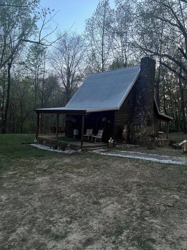 Cozy cabin with pond