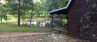 Cozy cabin with pond