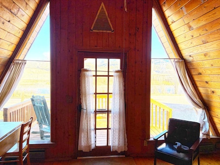 Interior. Riverside A-Frame Cabin Near Salida