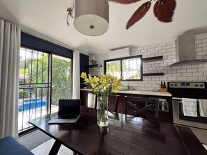 Private kitchen - King Suite w/ Ensuite, 2nd Floor Garden Views I Pool & Hot Tub I Walk to Beach (Del Coco Beach)
