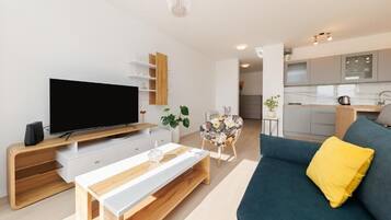 Appartement, balkon, uitzicht op stad | Woonruimte