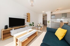Appartement, balkon, uitzicht op stad | Woonruimte