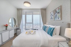 Lyxlägenhet - balkong - utsikt mot staden