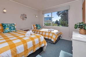 2 bedrooms, iron/ironing board, travel crib, WiFi