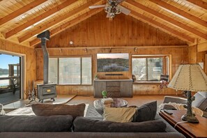 Fernseher, Kamin