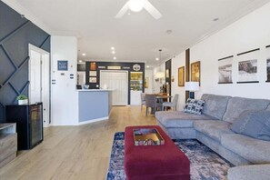 Condo, Multiple Beds, Pool Access (View to a Thrill) | Living area - Modern Condo at 11mm in Sunrise w/ PWC & Boat Slip (Sunrise Beach)