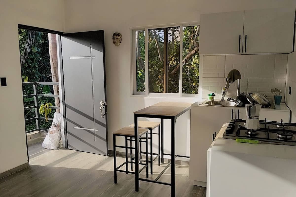 Appartement Deluxe, balcon, vue sur la cour intérieure | Cuisine privée