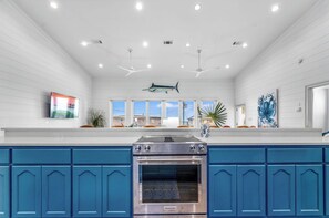 Private kitchen - Amazing Grace - Across street from beach, private pool, renovated & beach gear credit included! (St. George Island)