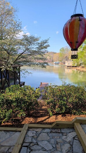 Property grounds - Lure Me | 4 Bedroom Lakefront Home | Private Dock + Big Deck Views | Lake Lure, NC (Lake Lure)