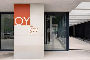 Apartamento básico | Detalhe da fachada