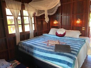 Chambre Double, balcon, vue jardin